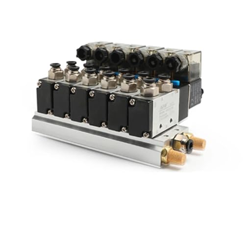 4V210-08 24v Magnetventilverteiler Elektromagnetisch zur Steuerung des Zylinders 4V210-08-10 24DC 4V410-15 4V110-06 AC220 DC12 AC24(4V210-08 6Position,DC12V) von UMXJEXU