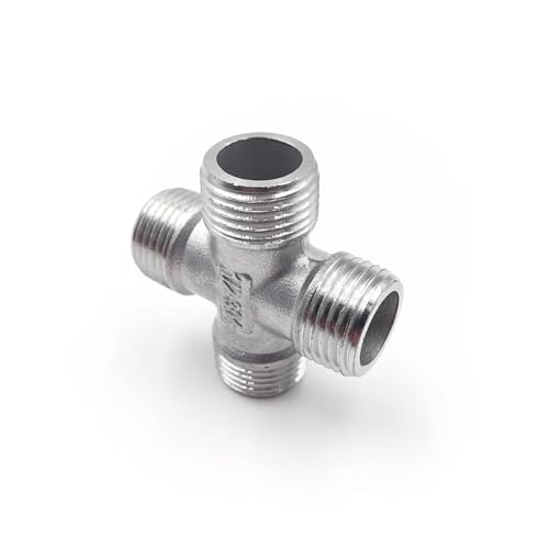BSPT 1/4 "1/2" 3/4 "1" 1-1/2 "2" Vier-weg/drei-weg Typ/ellenbogen Butt Adapter 304 Edelstahl Rohr Armaturen Geeignet Hause Rohrleitungen(External 4-Way,2") von UMXJEXU