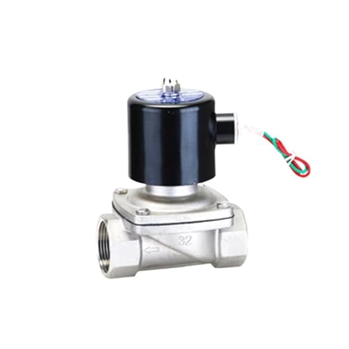 Elektrisches Magnetventil Wasser Luft N/C 2 Wege 1/4" AC 220V 2W025-08 Edelstahlgehäuse DC12V 24V AC110V 220V Wasserventil(110V AC) von UMXJEXU
