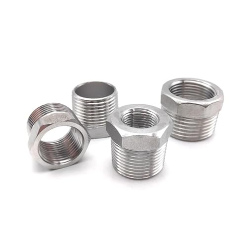 Herz Reduzierbuchse BSPT 1/8 "1/4" 3/8 "1/2" Außen-/Innengewinde SS304 Edelstahl Rohr Armaturen for Wasser Gas Öl(DN50(M)-DN25(F)) von UMXJEXU