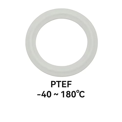Lebensmittelqualität Dichtung Waschmaschine 5 10Pcs Tri Clamp Ferrule Dichtung ISO Druck Silicon for Homebrew(PTFE,10PCS_19.1MM-25.4MM) von UMXJEXU