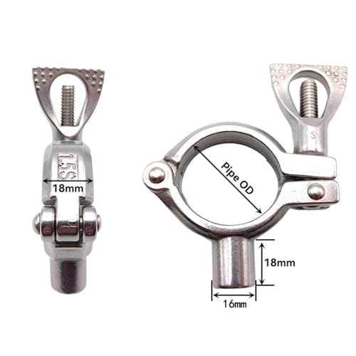 OD19-102mm 1/2" BSPT Gewinde 304 Edelstahl Rohrhalter Klemmtyp Clips Stützrohrhalterung verwendet for Rohrhalterung SS304(Welding,Pipe OD42mm) von UMXJEXU
