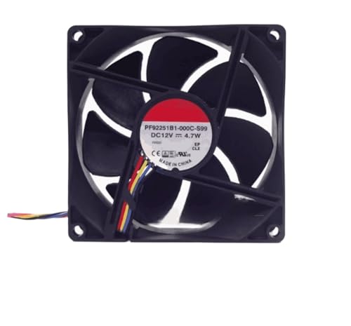 PF92251B1-000C-S99 9225 92X92X25MM DC 12V 4-Draht 4,7W 4500RPM CPU-Gehäuselüfter 9cm von UMXJEXU