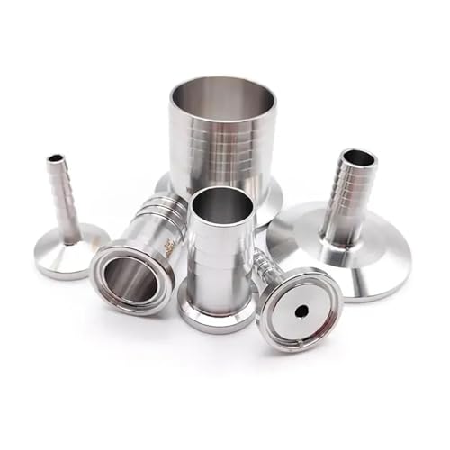 Schlauch Barb Tri Clamp OD8 10 12,7 16 19 25mm Adapter SS304 Rohr Fitting Ferrule OD 25,4 34 40 50,5 64mm Wasser Öl Homebrew(12.7mm x Ferrule25.4) von UMXJEXU
