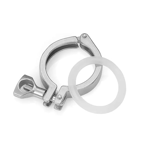 Tri Clamp Clover 0,5 "1,5" 2 "3" 4 "50,5mm 25,4mm 34mm 64mm 91mm 119mm 304 Edelstahl for Ferrule Homebrew Rohr Armaturen(1 pc,K25.4_SS304) von UMXJEXU