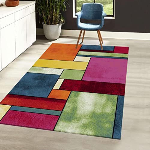 UN AMOUR DE TAPIS - – Glanz Geo – Teppich Modern Design kariert – mehrere Farben und Größen erhältlich von UN AMOUR DE TAPIS