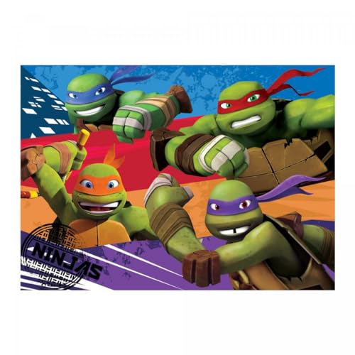 UN AMOUR DE TAPIS Le Sol Kinder Teppich Ninja Turtles, rechteckig, 95 x 133 cm, Blau von UN AMOUR DE TAPIS