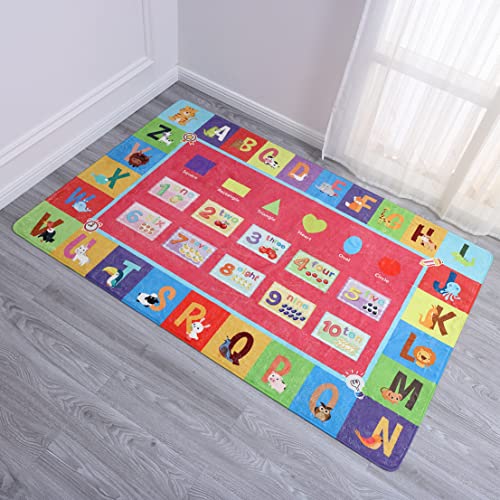 @UNACA1S1A ABC Kinderteppiche weicher und hochwertiger Kinder Spielteppich pädagogische ABC Teppiche für Kinder Spielzimmer und Klassenzimmer, 180x120cm von @UNACA1S1A