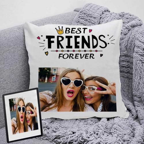 UNAGRI Personalisiertes Kissen Fotokissen，Zierkissenbezüge, Foto-Kissen Selbst Gestalten, Kissen-Bezug Mit Foto Bedrucken Lassen, Personalisierte Geschenkidee Fotokissen (80 x 80 cm) von UNAGRI