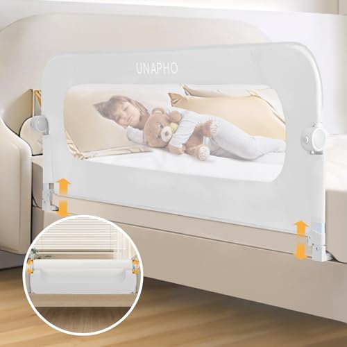 UNAPHO Bettgitter für Kleinkinder, zum Herunterschaukeln von Kinderbetten, Doppelbett, Queen-Size-Bett, Etagengröße, extra hoher Kinderbettschutz mit verstärktem Anker-Sicherheitssystem (weiß, 101,6 UNAPHO Bettgitter für Kleinkinder, zum Herunterschaukeln von Kinderbetten, Doppelbett, Queen-Size-Bett, Etagengröße, extra hoher Kinderbettschutz mit verstärktem Anker-Sicherheitssystem (weiß, 101,6 von UNAPHO