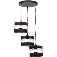 Neuwertig] Pendelleuchte Helen Hängeleuchte Hängelampe Lampe Rund Schwarz Gold Dreiflammig B-Ware von UNBEKANNT