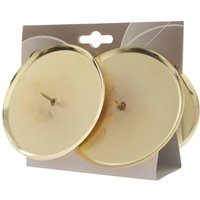 Kaemingk Metall-Adventskerzenhalter Ø 10 cm hellgold - 4 Stück Weihnachtsdeko Kaemingk Metall-Adventskerzenhalter Ø 10 cm hellgold - 4 Stück Weihnachtsdeko von UNBEKANNT