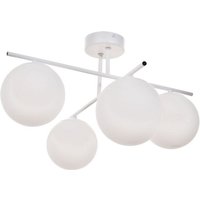 [NEUWERTIG] B-Ware Deckenleuchte Aurora Lampe Beleuchtung Weiß ø 50 Cm 4 Flammig Glas E14 von UNBEKANNT