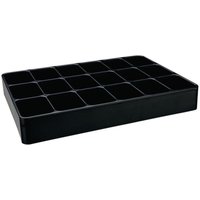 [NEUWERTIG] B-Ware Einsatz Logs 136 Leereinsatz Kunststoff Schwarz 18 Fach 48x338x238mm 6 Stück von UNBEKANNT