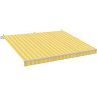 Neuwertig] Gelenkarmmarkise Sonnenschutz Markise 5x3 Stoff Gelb/Grau Lotuseffekt Ral 9006 B-Ware von UNBEKANNT