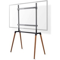 Tv bodenstander 60 - 75 - maximal unterstutzes bildschirmgewicht 40 kg scandinavian design anti kipp gurt schnappverschluss aluminium stahl schwarz von UNBEKANNT