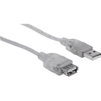 Unbekannt - Manhattan USB-Kabel usb 2.0 usb-a Stecker, usb-a Buchse 4.50 m Silber 340502 von UNBEKANNT