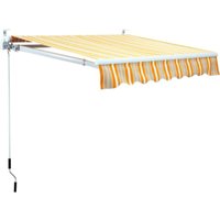 Unbekannt - neuwertig] Gelenkarmmarkise Markise Sonnenschutz 4x3 Stoff Orange Grau Weiß Gestreift B-Ware von UNBEKANNT