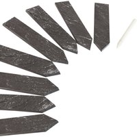 Windhager Pflanzenschilder Stecketiketten Schiefer + Kreide 12 cm - 8 Stück von UNBEKANNT