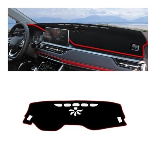 UNCLE LIAO Auto Armaturenbrett Abdeckung Matte,für Chery Tiggo 4 Pro 2022 2023 (LHD) rutschfeste Sun Shade Pad Instrumentenabdeckung Schutzteppich Styling.,Red von UNCLE LIAO