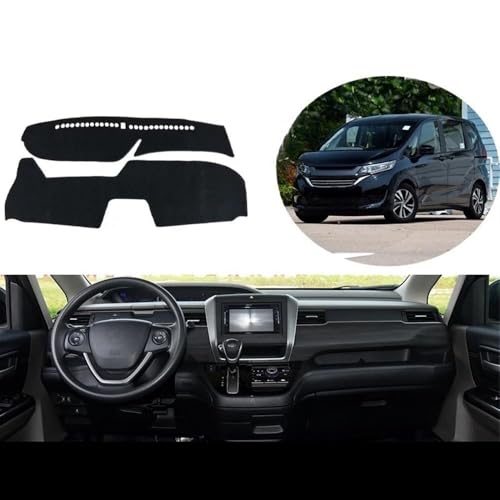 UNCLE LIAO Auto Armaturenbrett Abdeckung Matte,für Freed GB5 GB6 GB7 GB8 2016 2017 2018 2019 2020 2021 (LHD) rutschfeste Sun Shade Pad Instrumentenabdeckung Schutzteppich Styling.,Black von UNCLE LIAO
