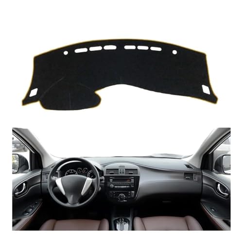 UNCLE LIAO Auto Armaturenbrett Abdeckung Matte,für Tiida Pulsar C12 2012 2013 2014 (LHD) rutschfeste Sun Shade Pad Instrumentenabdeckung Schutzteppich Styling.,Brown von UNCLE LIAO