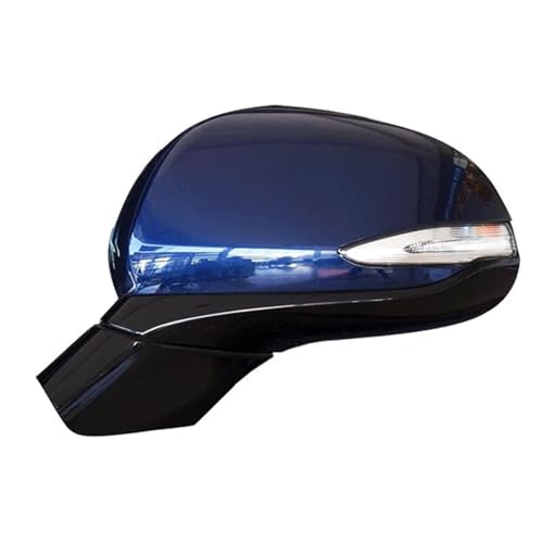 UNCLE LIAO Spiegelabdeckungen für Hyundai Santa Fe IX45 2019 2020 2021 2022 Spiegelgehäuse Ersatz Kratzfest Wetterfest Schutz.,A-Blue-Left-6 Wire von UNCLE LIAO