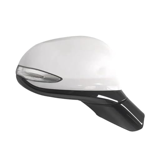 UNCLE LIAO Spiegelabdeckungen für Hyundai Santa Fe IX45 2019 2020 2021 2022 Spiegelgehäuse Ersatz Kratzfest Wetterfest Schutz.,A-White-Right-6 Wire von UNCLE LIAO