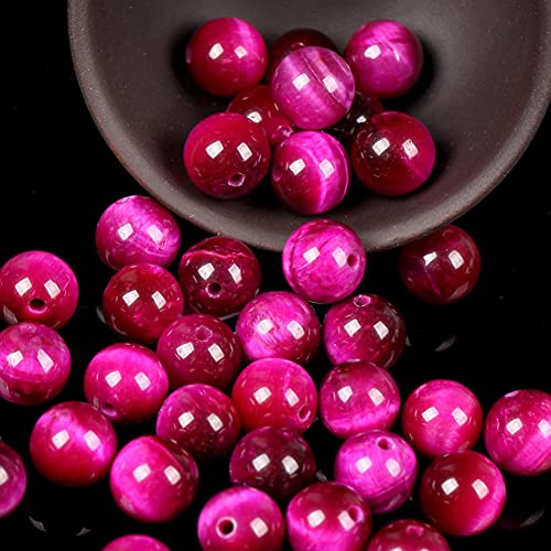 Türkis und Türkis Naturstein Rundrunde Tiger Eye Lose Perlen Für Herstellung Schmuck DIY-Rose Red Tigerauge_8mm 30 stücke von UNDERZY