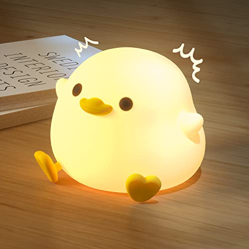 UNEEDE LED Nachtlicht Kinder,Nachtlicht süße Tiere, DoDo Duck Kawaii Silikon Kinder Nachtlicht Dimmbar Touch USB Lampe für Babyzimmer Stillen, Kindergeschenke (baby Benson) von UNEEDE