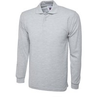 Classic langarm Poloshirt Grau-Meliert XL 220 g/m² Classic langarm Poloshirt Grau-Meliert XL 220 g/m² von UNEEK