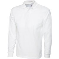 Classic langarm Poloshirt Weiß L 220 g/m² Classic langarm Poloshirt Weiß L 220 g/m² von UNEEK