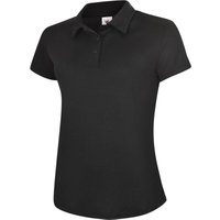 Damen Ultra atmungsaktives Polo-Arbeitsshirt Schwarz L 200 g/m² 100 % Polyester Damen Ultra atmungsaktives Polo-Arbeitsshirt Schwarz L 200 g/m² 100 % Polyester von UNEEK