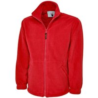 Uneek - Extra dicke Unisex Fleecejacke 300 g/m² Antipilling Rot l - Schwarz von UNEEK