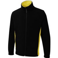 Full Zip Fleecejacke zweifarbig Schwarz/Gelb M 280 g/m² 100 % Polyester Full Zip Fleecejacke zweifarbig Schwarz/Gelb M 280 g/m² 100 % Polyester von UNEEK