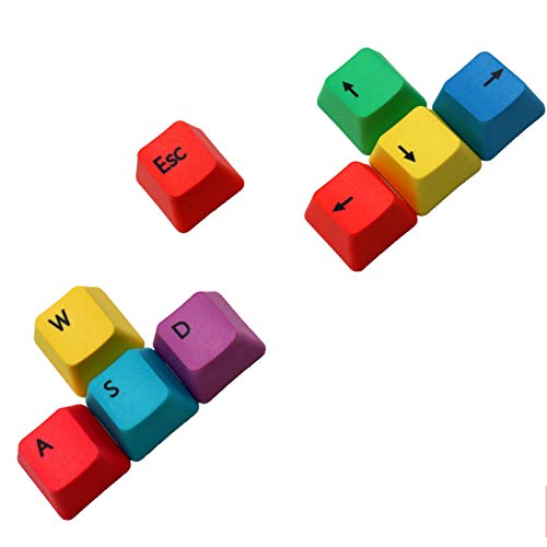 UNF Austauschbare WASD mechanische Tastaturkappen, PBT RGBY Modifikatoren mit OEM-Profil, 9 Tasten – geprägte Tastaturkappen von UNF