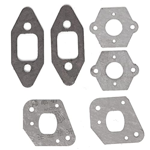 2 Sets Langlebige Kettensäge Vergaser Ansaugkrümmer Schalldämpfer Dichtung für 350 351 P350 Partner Zubehör von UNFAIRZQ