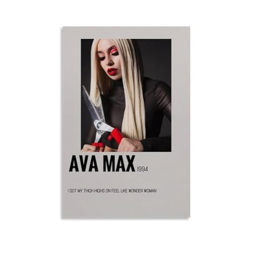 Ava Max Singer Classic Character Minimalist Art Poster Dekorative Malerei Leinwand Wandkunst Wohnzimmer Poster Schlafzimmer Malerei,Wandkunst Bilddruck Moderne Familienzimmer Dekor 16x24inch(40x60cm) von UNFANRWZW