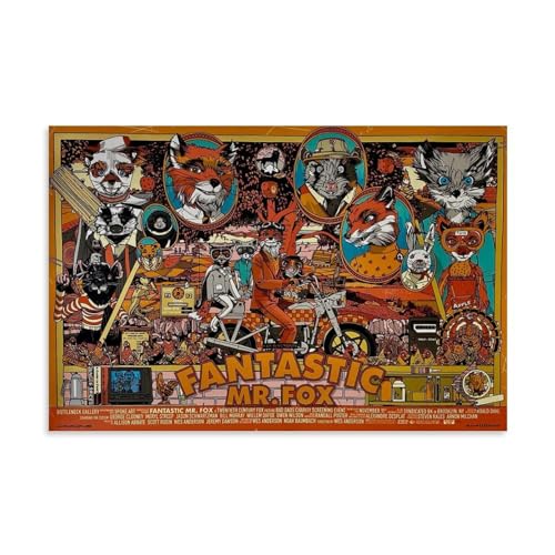 Fantastic Mr. Fox Classic Movie Full Character Art Poster Dekorative Malerei Leinwand Wandkunst Wohnzimmer Poster Schlafzimmer Malerei,Wandkunst Bilddruck Moderne Familienzimmer Dekor 24x36inch(60x90c Fantastic Mr. Fox Classic Movie Full Character Art Poster Dekorative Malerei Leinwand Wandkunst Wohnzimmer Poster Schlafzimmer Malerei,Wandkunst Bilddruck Moderne Familienzimmer Dekor 24x36inch(60x90c von UNFANRWZW
