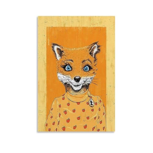 Fantastic Mr. Fox Movie Character Retro Poster Dekorative Malerei Leinwand Wandkunst Wohnzimmer Poster Schlafzimmer Malerei,Wandkunst Bilddruck Moderne Familienzimmer Dekor 24x36inch(60x90cm) von UNFANRWZW