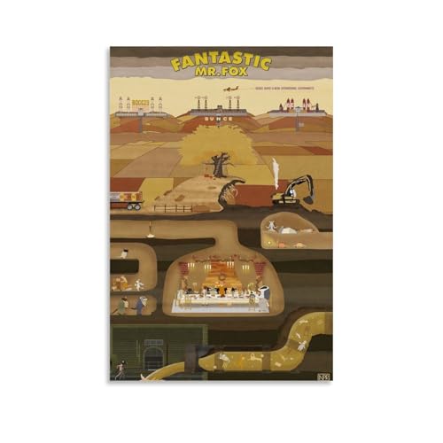 Fantastic Mr. Fox Movie Minimalist Art Poster Dekorative Malerei Leinwand Wandkunst Wohnzimmer Poster Schlafzimmer Malerei,Wandkunst Bilddruck Moderne Familienzimmer Dekor 08x12inch(20x30cm) von UNFANRWZW