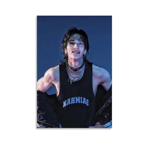 Stray Kids Art Poster Hwang Hyunjin 1 Poster Dekorative Malerei Leinwand Wandkunst Wohnzimmer Poster Schlafzimmer Malerei 12x18inch(30x45cm) von UNFANRWZW