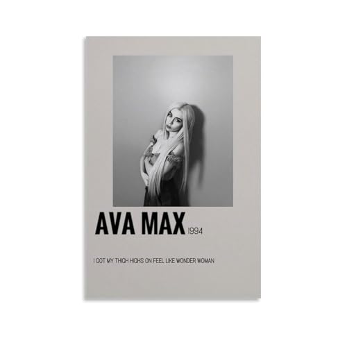UNFANRWZW Ava Max Singer Classic Minimalist Art Poster Dekorative Malerei Leinwand Wandkunst Wohnzimmer Poster Schlafzimmer Malerei,Wandkunst Bilddruck Moderne Familienzimmer Dekor 08x12inch(20x30cm) von UNFANRWZW