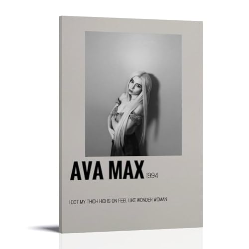 UNFANRWZW Ava Max Singer Classic Minimalist Art Poster Dekorative Malerei Leinwand Wandkunst Wohnzimmer Poster Schlafzimmer Malerei,Wandkunst Bilddruck Moderne Familienzimmer Dekor 08x12inch(20x30cm) von UNFANRWZW