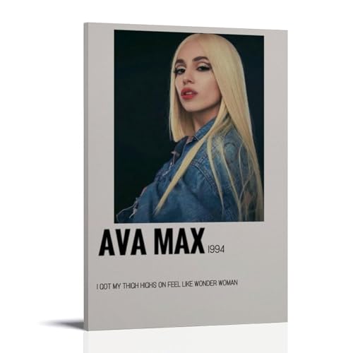 UNFANRWZW Ava Max Singer Minimalist Art Poster Dekorative Malerei Leinwand Wandkunst Wohnzimmer Poster Schlafzimmer Malerei,Wandkunst Bilddruck Moderne Familienzimmer Dekor 12x18inch(30x45cm) von UNFANRWZW