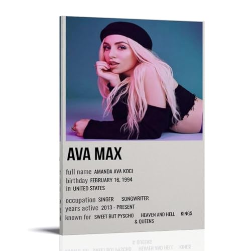 UNFANRWZW Ava Max Singer Minimalist Poster Dekorative Malerei Leinwand Wandkunst Wohnzimmer Poster Schlafzimmer Malerei,Wandkunst Bilddruck Moderne Familienzimmer Dekor 20x30inch(50x75cm) von UNFANRWZW