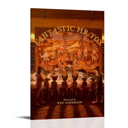 UNFANRWZW Fantastic Mr. Fox Classic Movie Art Poster Dekorative Malerei Leinwand Wandkunst Wohnzimmer Poster Schlafzimmer Malerei,Wandkunst Bilddruck Moderne Familienzimmer Dekor 08x12inch(20x30cm) von UNFANRWZW