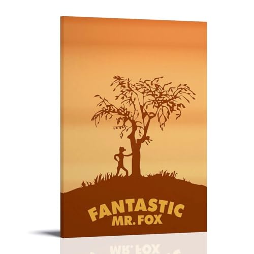 UNFANRWZW Movie Fantastic Mr. Fox Poster Dekorative Malerei Leinwand Wandkunst Wohnzimmer Poster Schlafzimmer Malerei,Wandkunst Bilddruck Moderne Familienzimmer Dekor 24x36inch(60x90cm) von UNFANRWZW