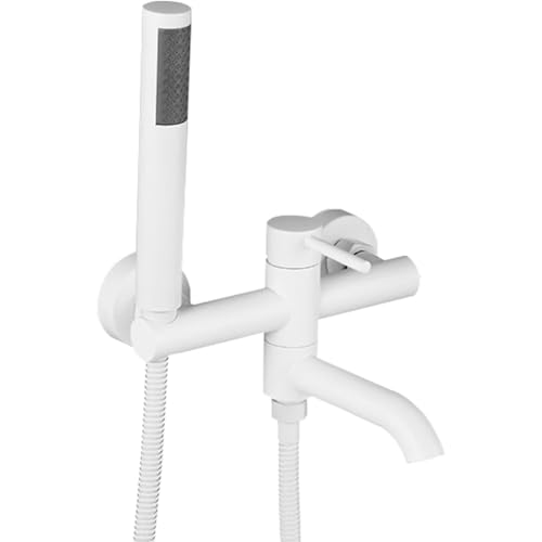 UNFRASLOP Badewanne Armatur Badewannenarmatur Mit Handbrause Einhebelmischer Dusche Messing Mit 90° Drehbarem Auslauf,Weiß UNFRASLOP Badewanne Armatur Badewannenarmatur Mit Handbrause Einhebelmischer Dusche Messing Mit 90° Drehbarem Auslauf,Weiß von UNFRASLOP