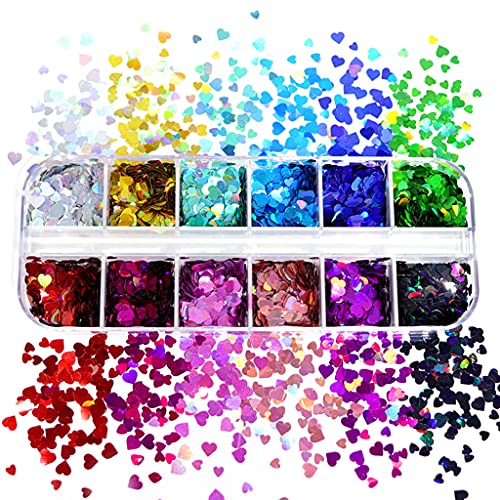 MISHITI 12 Gitter/Box Holographische Glitter Liebe Herzform Epoxidharz Füllung Pailletten MISHITI 12 Gitter/Box Holographische Glitter Liebe Herzform Epoxidharz Füllung Pailletten von MISHITI